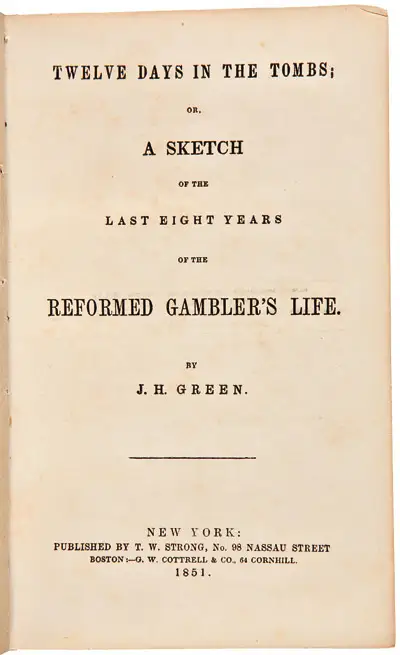 หนังสือ Twelve Days in the Tombs (1851) ของ "Jonathan H. Green" By KUBET