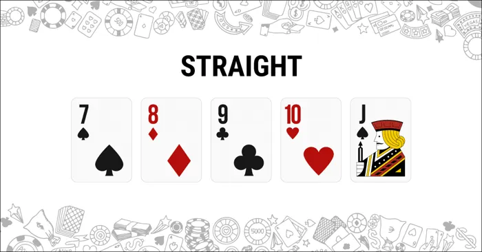 อันดับมือโป๊กเกอร์ สเตรท (Straight) By KUBET