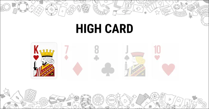 อันดับมือโป๊กเกอร์ ไฮคาร์ด / ไพ่สูง (High Card) By KUBET