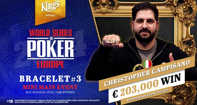 Christopher Campisano in World Series of Poker Europe - KUBET